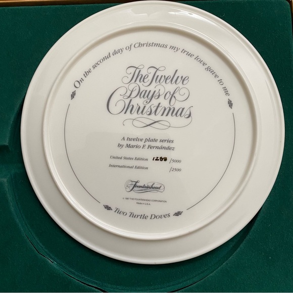 12 days of Christmas Plates by Mario Fernandez: partridge and turtle doves - Picture 12 of 15